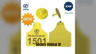 ICAR RFID Ear Tag รหัสสัตว์การฆ่าสัตว์