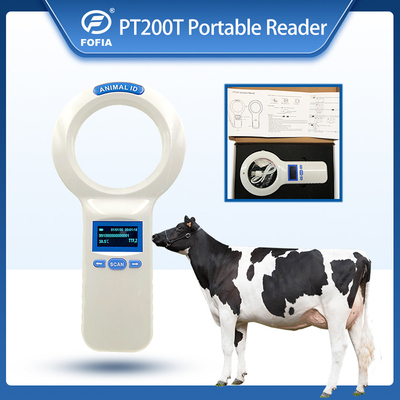 เครื่องสแกนไมโครชิป RFID ของสัตว์ เครื่องอ่านหู 3AA แบตเตอรี่ เครื่องสแกนไมโครชิปสําหรับสุนัข