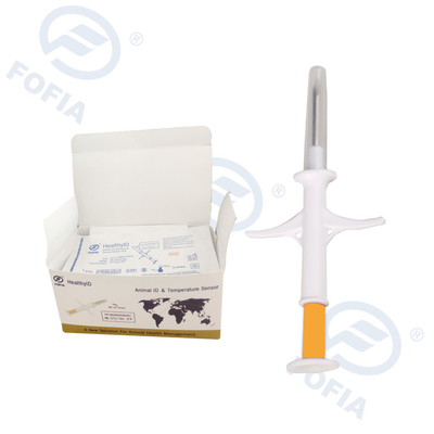 แท็กอุณหภูมิสำหรับสุนัข Microchip Reading 2.12 * 12mm Temperature Glasstag