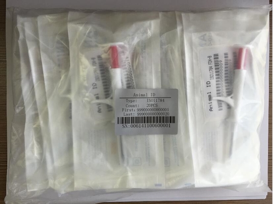 ไมโครชิพระบุตัวตนสัตว์ RFID มาตรฐาน ISO11784/5 FDX-B แบบใช้แล้วทิ้ง พร้อมเข็มฉีดยา ชิปข้อมูลความปลอดภัยที่ไม่ซ้ำกัน