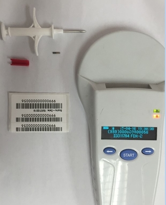 ไมโครชิพระบุตัวตนสัตว์ RFID มาตรฐาน ISO11784/5 FDX-B แบบใช้แล้วทิ้ง พร้อมเข็มฉีดยา ชิปข้อมูลความปลอดภัยที่ไม่ซ้ำกัน