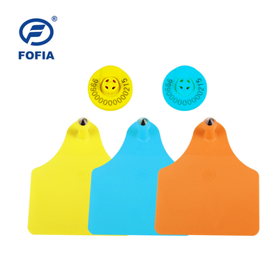 ET902 แท็กหู RFID TPU ตามสั่ง แท็กหูวัวลายเลเซอร์ที่มีตัวเลขสําหรับการใช้ในฟาร์มวัวหมูแกะกระต่าย
