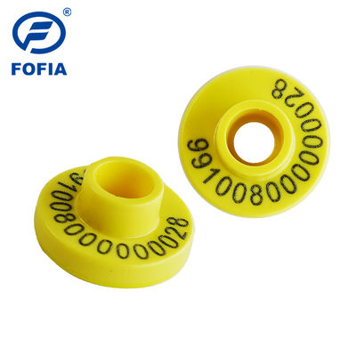 ICAR ได้รับการรับรอง 134.2kHz FDX-B RFID แท็กหูอิเล็กทรอนิกส์พร้อมความตึงเครียด 350N สำหรับการระบุปศุสัตว์สำหรับการติดตามสัตว์
