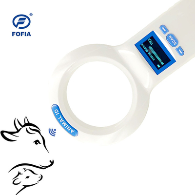 เครื่องอ่านสแกนเนอร์ไมโครชิป RFID แบบพกพาแท็กสัตว์ 134.2 กิโลเฮิร์ตซ์