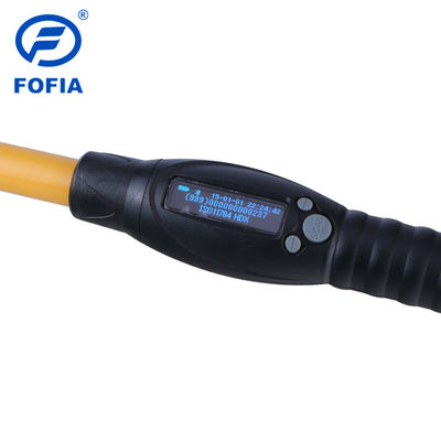 ระยะไกลมืออาชีพสัตว์ RFID Tag Stick Reader PT280 พร้อมจอ OLED การเก็บข้อมูลสําหรับการอ่านชิป ID
