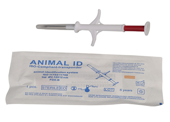 2.12 * 12 มม. Pet ID Microchip, Cat Tracker Microchip สำหรับติดตามการระบุสัตว์เลี้ยง Transponders แบบฉีด