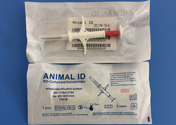 ความต้านทานการกระแทก 100G Animal ID Microchip ความจุข้อมูล 15 หลัก