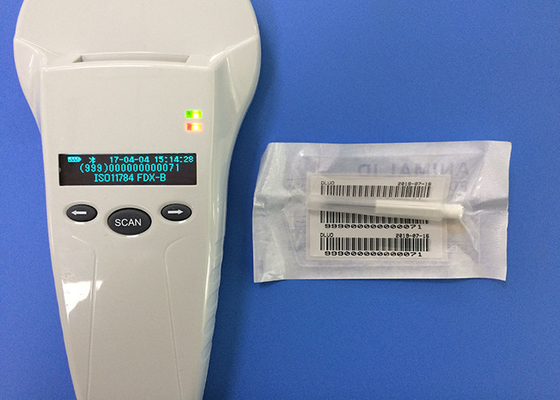 เครื่องสแกนเนอร์ไวด์ RFID Microchip Hand Held for Animal Management เวลาทำงาน 12 ชั่วโมง