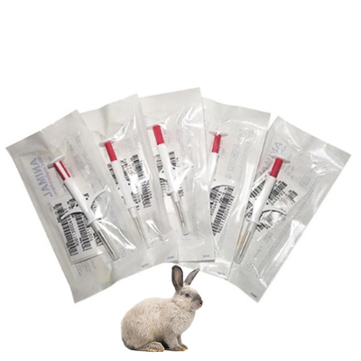 6.86 กรัม น้ําหนัก เครื่องตรวจจับสัตว์เลี้ยง เลข 10 ซม. ISO 11784 Track Pet Microchip Cat Tracker Microchip