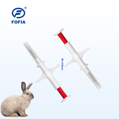 Transponders แบบฉีดได้ 134.2khz Pet ID Microchip Transponder พร้อม Implant Syringe ISO Transponder Microchip