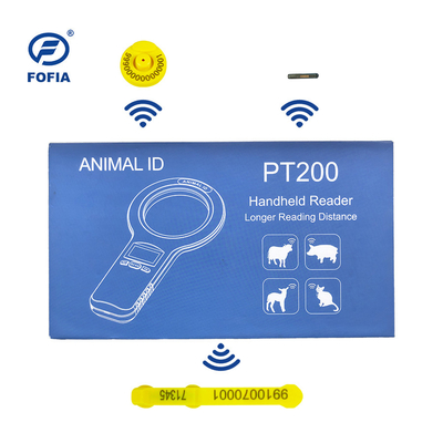 24/7 OLED สแกนชิปสัตว์สีขาว พร้อมเครื่องอ่าน RFID