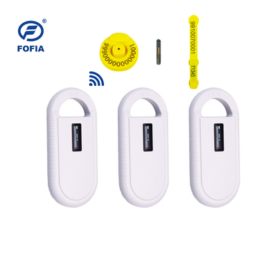 24/7 OLED สแกนชิปสัตว์สีขาว พร้อมเครื่องอ่าน RFID