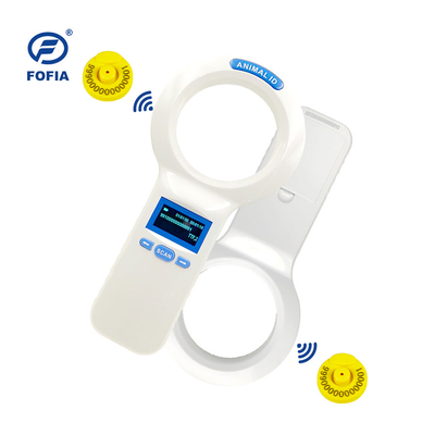 เครื่องสแกนไมโครชิป RFID ที่ใช้พลังงาน USB พร้อมพลังงาน 3 AA และระบบนาฬิกาในตัว