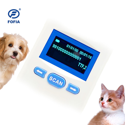 เครื่องอ่านชิปสัตว์เลี้ยง 1000 รายการ พร้อมระบบเก็บข้อมูล ROHS เครื่องอ่านไมโครชิปสุนัข