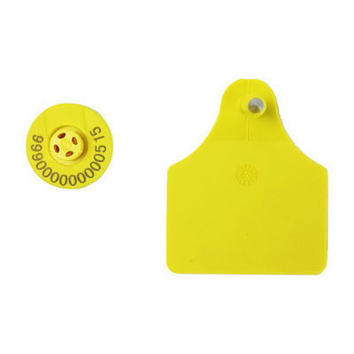 สีและความถี่ที่สามารถปรับเปลี่ยนได้ RFID Tag หูสําหรับวัวที่มีน้ําหนัก 2 กรัมและความสูง 22.5 มม
