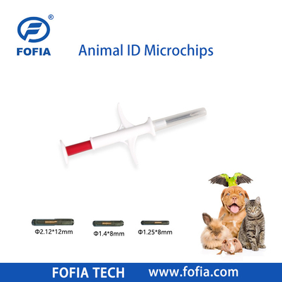 134.2kHz ICAR EM4305 การปลูก RFID 1.25x7 1.4x8 2.12x12 มิลลิเมตร GlassTag Microchips สุนัข ม้า แกะ ไมโครชิป สัตว์ตัวประกอบ