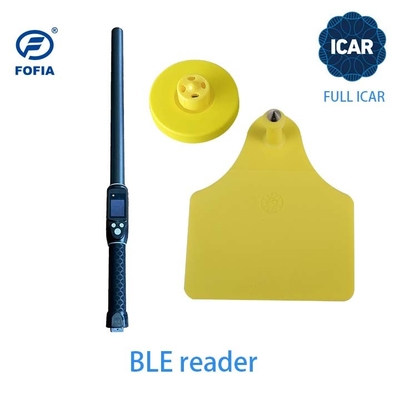 FULL ICAR ET908 แปลงหูวงกลมสําหรับการระบุสัตว์ที่มีการสนับสนุน BLE Reader ISO11784/5 รหัส ICAR ไม่ร่วมกัน