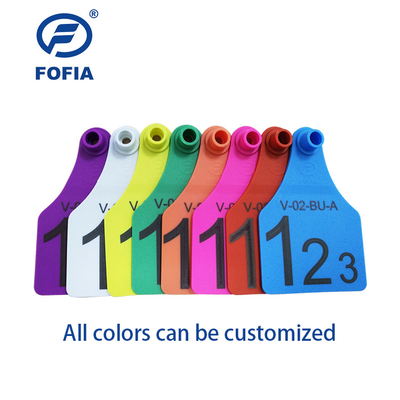 สีเหลือง ISO Standard Electronic Ear Tags สําหรับการจัดการวัว ISO11784/5 HDX/FDX Standard