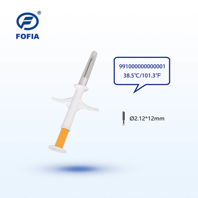 ISO11784/85 ชิปอุณหภูมิสัตว์ พร้อมฉีดยา Fofia HT003 Smart Health Tag