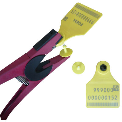 หนาวทน Ear Tag Applicator จับ เหมาะสําหรับวัว แกะหมู วัวแพะสัตว์เลี้ยง Ear Tagger อุปกรณ์โลหะ