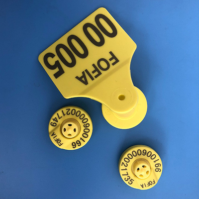 แท็กหู Rfid อิเล็กทรอนิกส์สัตว์ 134.2khz 350N สำหรับการติดตามด้วยการพิมพ์เลเซอร์โค