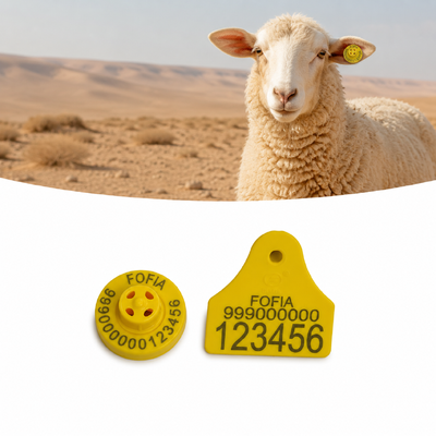 Reading distance 22cm for FDX-B Sheep Ear Tags 4.0g Frequency 134.2KHz designed to enhance sheep farm productivity