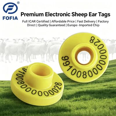Electronic Ear Tags ISO11784 85 FDX B Compliant ICAR Certified Waterproof TPU RFID for Livestock Breeding and Traceability