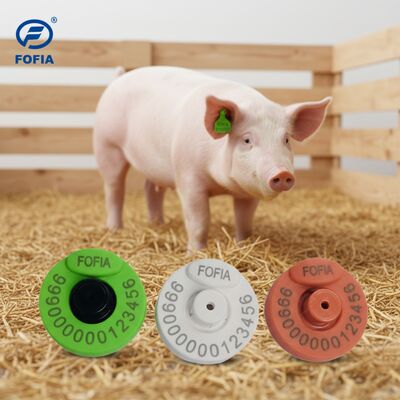 FOFIA RFID ใหม่ แท็กหูอิเล็กทรอนิกส์ TPU พลาสติก 134.2KHz ความถี่ 17cm ระยะทางการอ่าน ใบรับรอง ICAR ครบถ้วนสําหรับแกะวัว