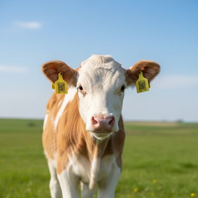FOFIA Cow TPU Visual Yellow Livestock Connect แกะหูวัว แบบ T921