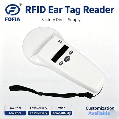 FOFIA พลาสติกทนทาน RFID Handheld Reader 128x32 หน้าจอ OLED/USB สำหรับระยะยาว Pet & ฟาร์ม/Ranch ใช้