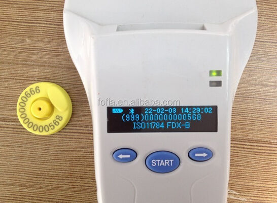 FOFIA พลาสติกทนทาน RFID Handheld Reader 128x32 หน้าจอ OLED/USB สำหรับระยะยาว Pet & ฟาร์ม/Ranch ใช้