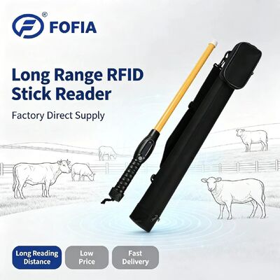 FOFIA PT280 134.2kHz RFID Reader PVC NLIS ออสเตรเลีย ICAR ได้รับการอนุมัติ Cattle ID 7000 บันทึกเก็บ 10-20 ซม.ระยะการอ่าน ISO
