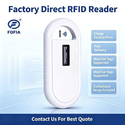 เครื่องอ่านบัตร RFID ที่ใช้ในมือ PT160 134.2kHz OLED Screen USB แบตเตอรี่ลิตিয়াম CE รับรองมาตรฐาน ISO 11784/11785