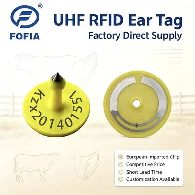 Fofia ICAR ET926 RFID TPU กันน้ํา แท็กหูสัตว์ FDX-B 134.2Khz EM4305 ชิป