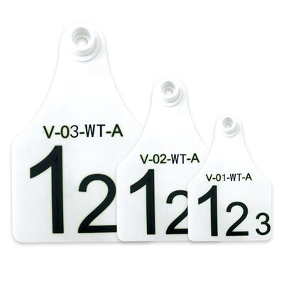 FOFIA ET921 พลาสติกวัวหูแท็กสัตว์ติดตามเลเซอร์การเข้ารหัสขนาดต่างๆวัววัวหมูแกะฟาร์มใช้หมายเลข