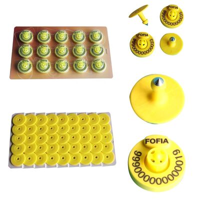 แท็กหู UHF RFID สำหรับปศุสัตว์แท็ก ID ไมโครชิปพลาสติกที่ทนทานสำหรับสัตว์โคแกะหมู