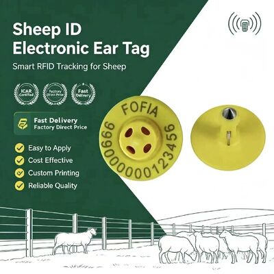 134.2kHz TPU อิเล็กทรอนิกส์ Ear Tag กับระยะอ่าน 10 ซม สําหรับหมู แกะวัว
