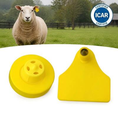 30°C To 50°C Livestock Ear Tag Yellow Or Customizable Tension 350N Durable Identification Solution For Animal Management