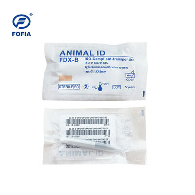 Fofia 2026 สินค้ายอดนิยมใหม่ ไมโครชิปสัตว์เลี้ยง RFID 134.2kHz แบบแยกพลาสติก ZS008 กันน้ำสำหรับฉีดสัตว์เลี้ยง