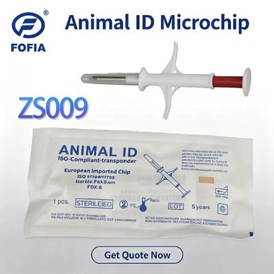 2026 รุ่นขายดี สัตว์เลี้ยงใหม่ RFID 134.2kHz ชิปฝังสำหรับสัตว์ Fofia วัสดุ PP สีขาว กันน้ำ