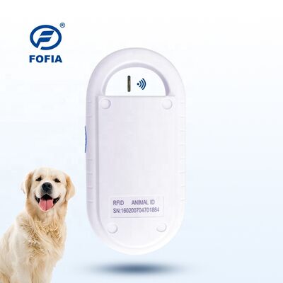 Fofia เครื่องอ่านไมโครชิปสัตว์เลี้ยงแบบพกพา PT160 134.2kHz หน้าจอ OLED แบตเตอรี่ลิเธียม USB ได้รับการรับรอง CE ISO ระยะ 5-10 ซม.