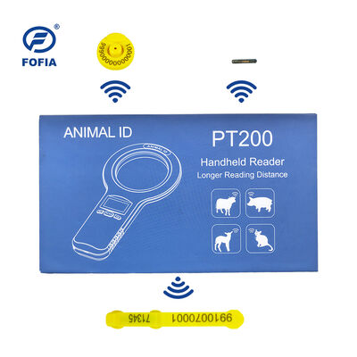 Fofia เครื่องอ่านไมโครชิปสัตว์เลี้ยงแบบพกพา PT160 134.2kHz หน้าจอ OLED แบตเตอรี่ลิเธียม USB ได้รับการรับรอง CE ISO ระยะ 5-10 ซม.