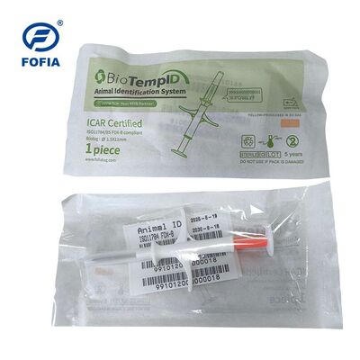 ICAR รับรอง Fofia ใหม่ ไมโครชิป RFID วัดอุณหภูมิ PP กันน้ำสำหรับสัตว์เลี้ยง สุนัขและแมว รับประกัน 1.5 ปี