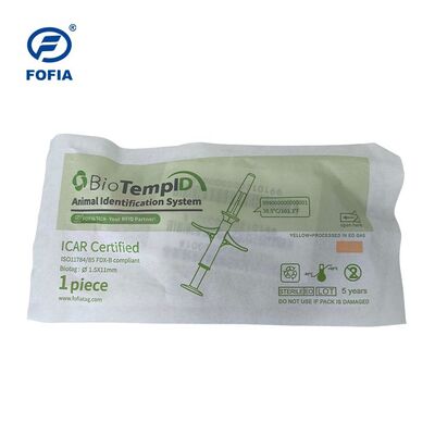ICAR รับรอง Fofia ใหม่ ไมโครชิป RFID วัดอุณหภูมิ PP กันน้ำสำหรับสัตว์เลี้ยง สุนัขและแมว รับประกัน 1.5 ปี