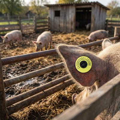 Fofia ใหม่ Full ICAR ET908 Cow RFID LF Ear Tag วัสดุ TPU 350N ความตึงเครียด 5 ปี การรับประกัน ISO11784/5 ความสอดคล้อง การใช้งานฟาร์ม