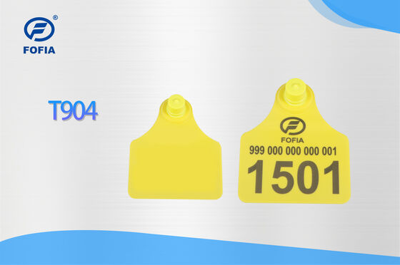 ICAR T904+T905 ชุดหูฟังติดตามสัตว์ใหม่คุณภาพสูง RFID พลาสติก TPU 70*57 มม. การเข้ารหัสเลเซอร์ รับประกัน 3 ปี ฟาร์ม