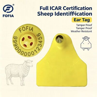 Fofia ET957+T967 ผสมแกะแพะ กล่องหูติดตามสัตว์อิเล็กทรอนิกส์ ใหม่ คุณภาพสูง RFID TPU เลเซอร์โคด 3 ปี