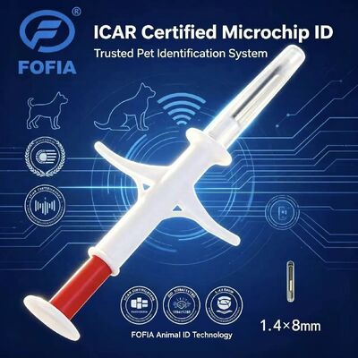 FOFIA ไมโครชิพสัตว์ RFID 134.2kHz ชิป FDX/EM4305 กันน้ำ IP67 สำหรับปศุสัตว์/หมู/แกะ สัตว์เลี้ยง PP