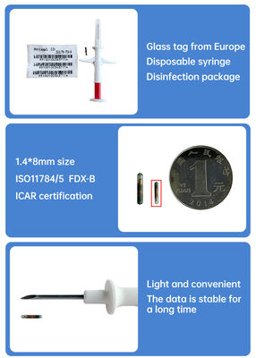 FOFIA ไมโครชิพสัตว์ RFID 134.2kHz ชิป FDX/EM4305 กันน้ำ IP67 สำหรับปศุสัตว์/หมู/แกะ สัตว์เลี้ยง PP
