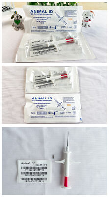 FOFIA ZS007 ICAR ได้รับการรับรอง 134.2kHz RFID Ear Tag สัตว์ไมโครชิป FDX/EM4305 IP67 กันน้ํา สีขาว PP 1.4x8mm สุนัขแมวสัตว์เลี้ยง